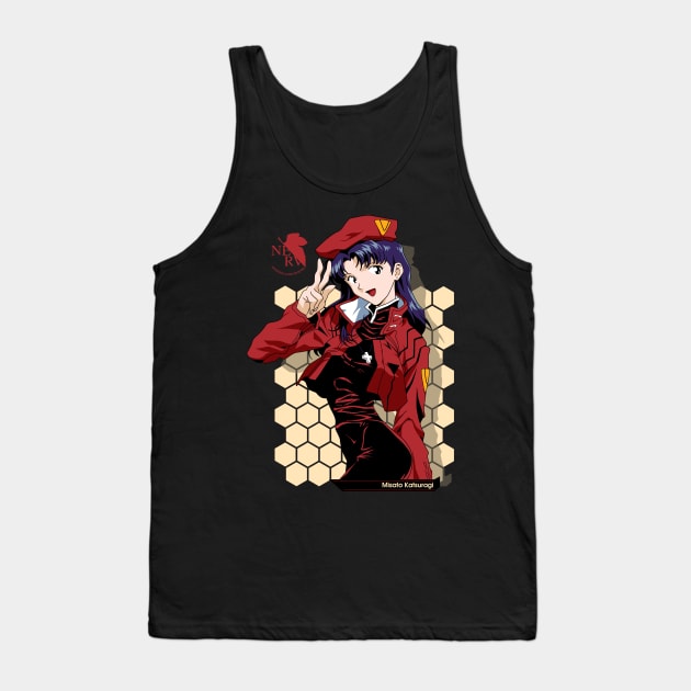 Misato Katsuragi - Neon Genesis Evangelion - Commander's Grace Tank Top by Silvercrowv1